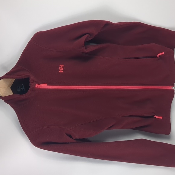 HELLY HANSEN Daybreaker Fleece Jacket Size Medium Burgundy - Picture 1 of 4